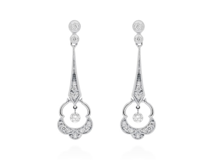 Earrings   in 18kt white Gold and diamonds