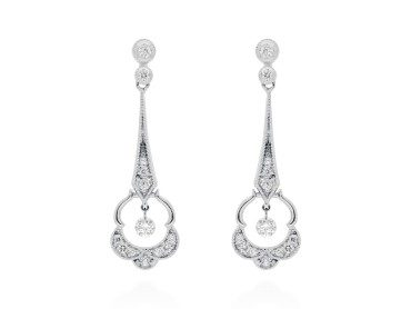 Earrings   in 18kt white Gold and diamonds