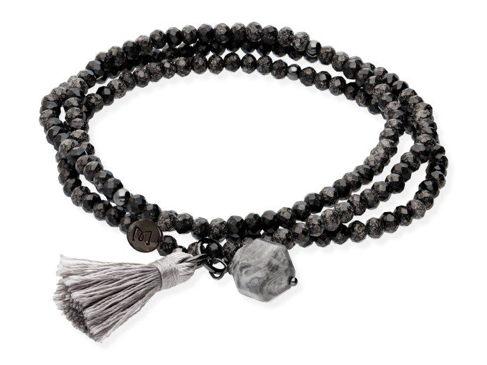 Silver and rhinestone crystal bracelet. VOLCANO