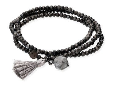 Silver and rhinestone crystal bracelet. VOLCANO