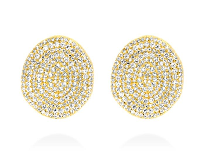 Pendiente de plata con circonitas. OLIVERA