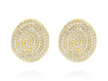 Silberner Ohrring mit Zirkonia. OLIVERA