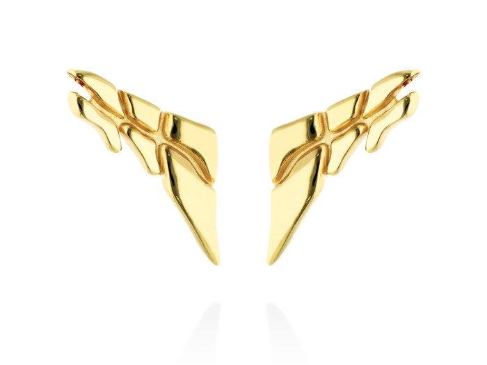 Silver climbing earrings. GUINEA