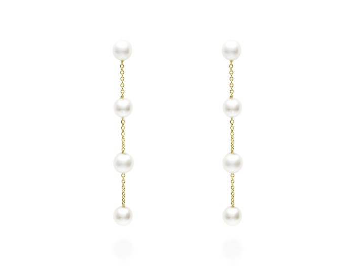 Pendiente de plata con perlas