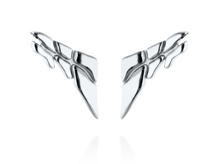 Silver climbing earrings. GUINEA