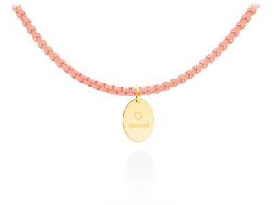 Necklace MAMA peach in silver