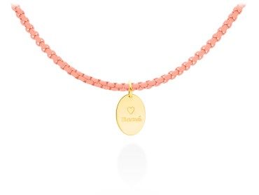 Necklace MAMA peach in golden silver