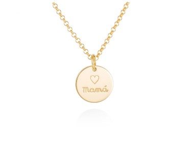 Necklace MAMÁ  in golden silver
