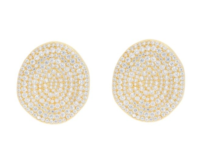 Silberner Ohrring mit Zirkonia. OLIVERA