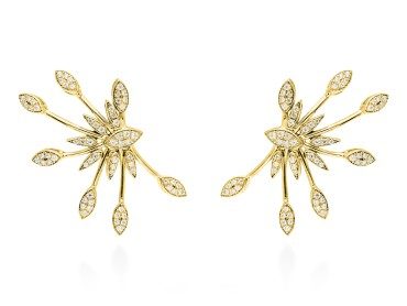 Earrings CARA  in golden silver