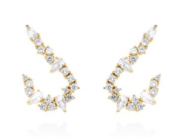 Earrings CASILDA  in golden silver