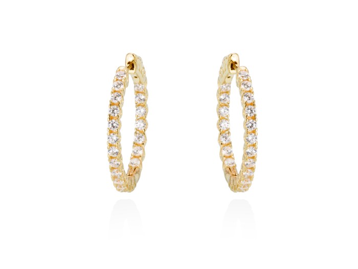 Pendientes GENEVE  en plata dorada
