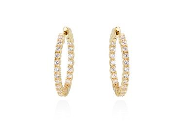 Earrings GENEVE  in golden silver