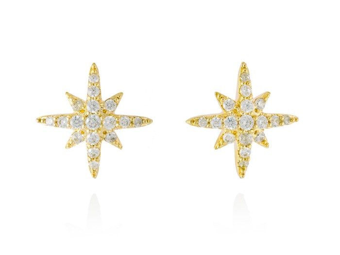 Earrings STELA  in golden silver