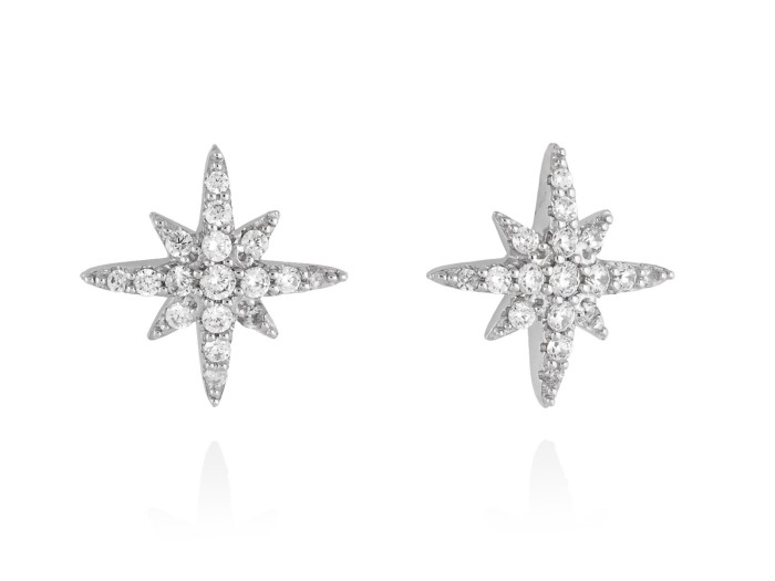 Earrings STELA  in golden silver