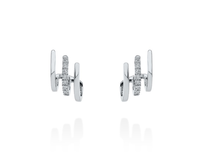 Pendientes   en Oro amarillo 18Kt y diamantes