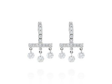 Earrings   in 18kt white Gold and diamonds