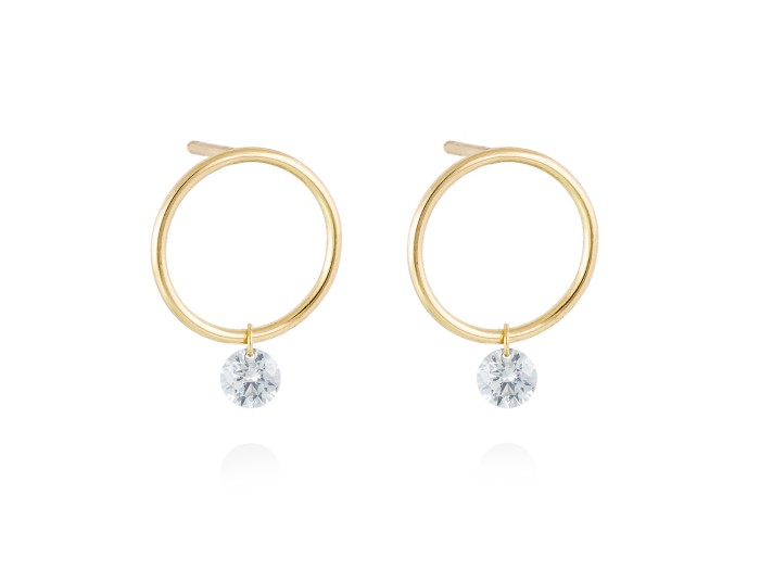 Earrings in 18kt. Gold and diamonds
