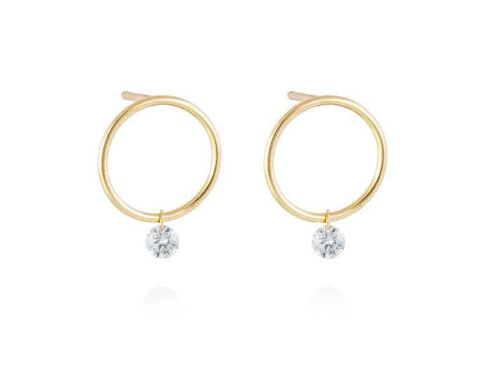 Pendientes en Oro 18Kt. y diamantes