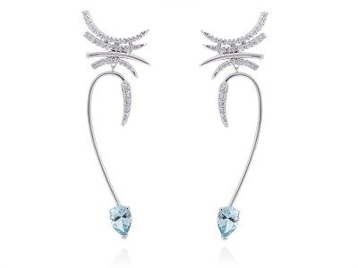 Ohrringe DREAM blau in silber