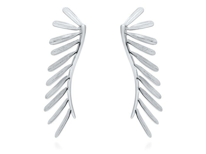 Pendientes de plata trepador