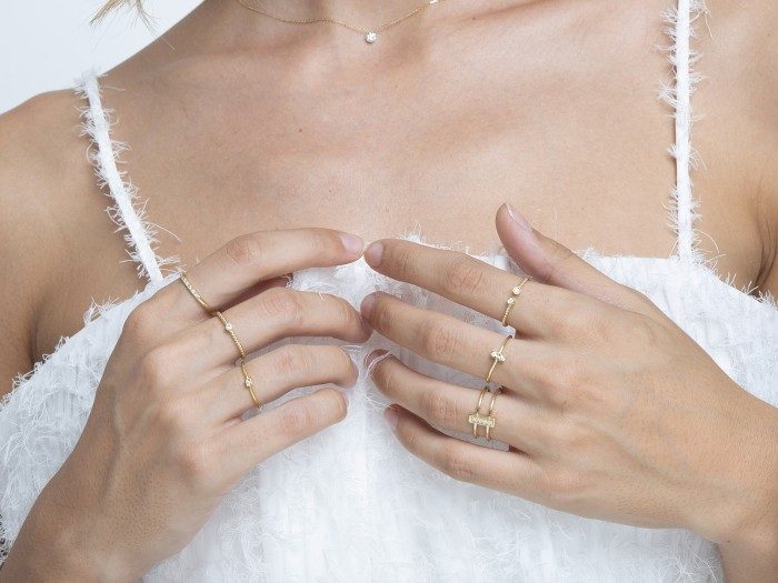 Anillo  en Oro 18Kt. y diamantes