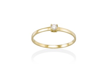 Anillo  en Oro 18Kt. y diamantes