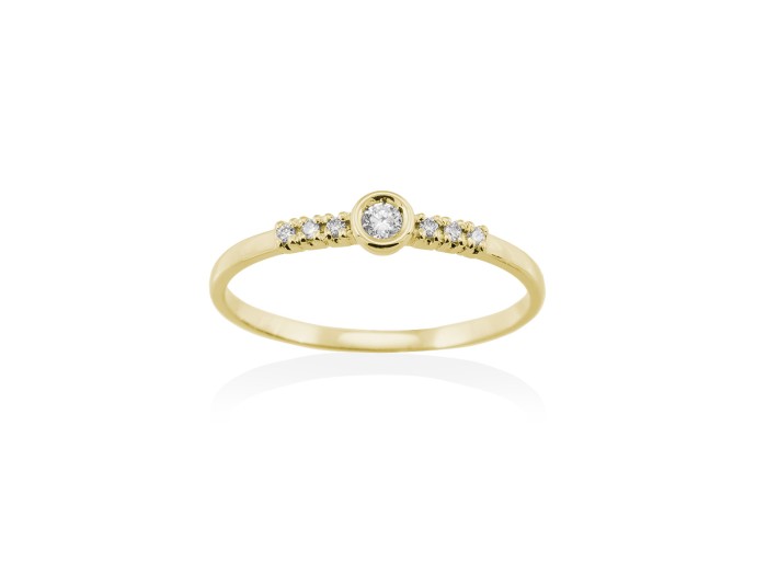 Anillo de Oro 18Kt. y diamantes