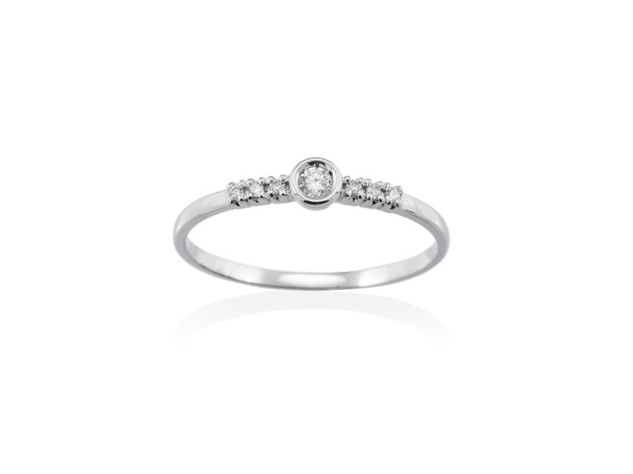 Anillo de Oro 18Kt. y diamantes