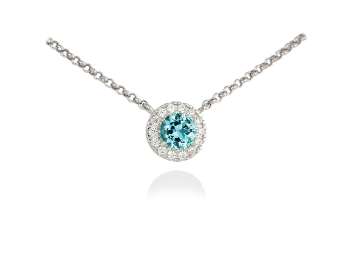 Gargantilla para novia ORLA azul en plata