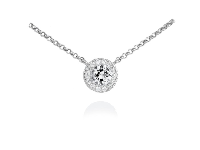 Gargantilla para novia ORLA azul en plata