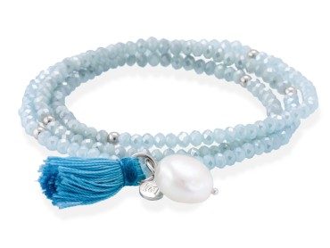 Pulsera ZEN AGUAMARINA con perla