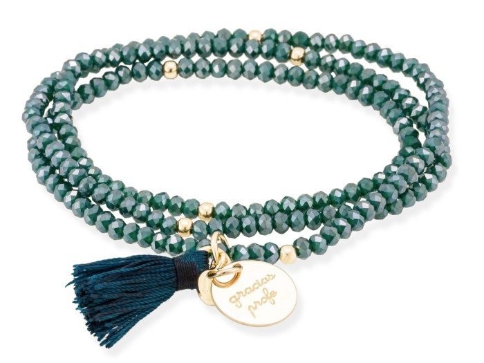Pulsera ZEN Azul en plata rosa