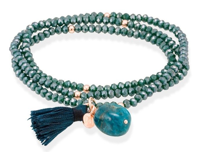 Armband ZEN Blau in silber rose vergoldet
