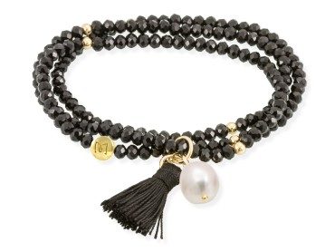 Pulsera ZEN NEGRO con perla