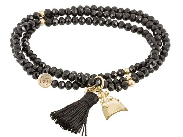 Bracelet ZEN Black in rose Silver