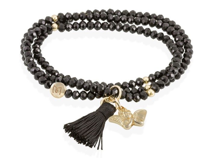 Bracelet ZEN Black in rose Silver