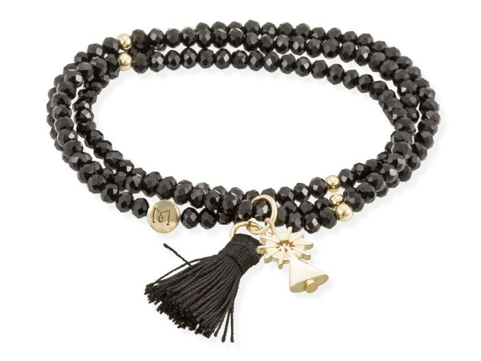 Bracelet ZEN Black in rose Silver