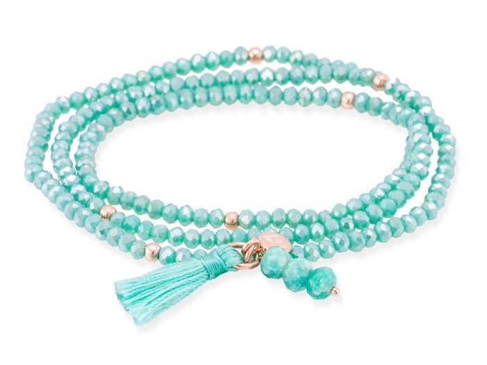 Armband ZEN Blau in silber rose vergoldet