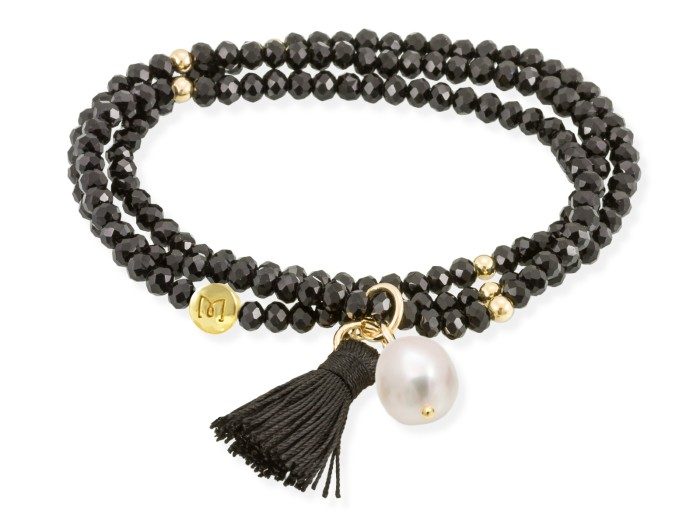 Pulsera ZEN NEGRO con perla