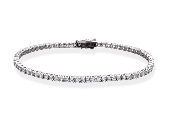 Pulsera RIVIERE para novias en plata