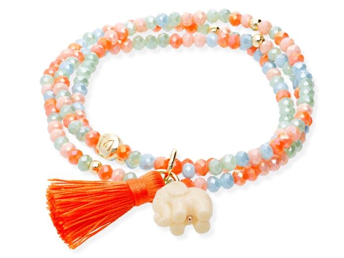Bracelet ZEN PAPAYA mit Elefant