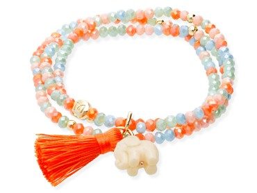 Bracelet ZEN PAPAYA with elephant