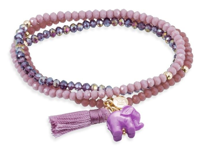 Bracelet ZEN Purple in rose silver