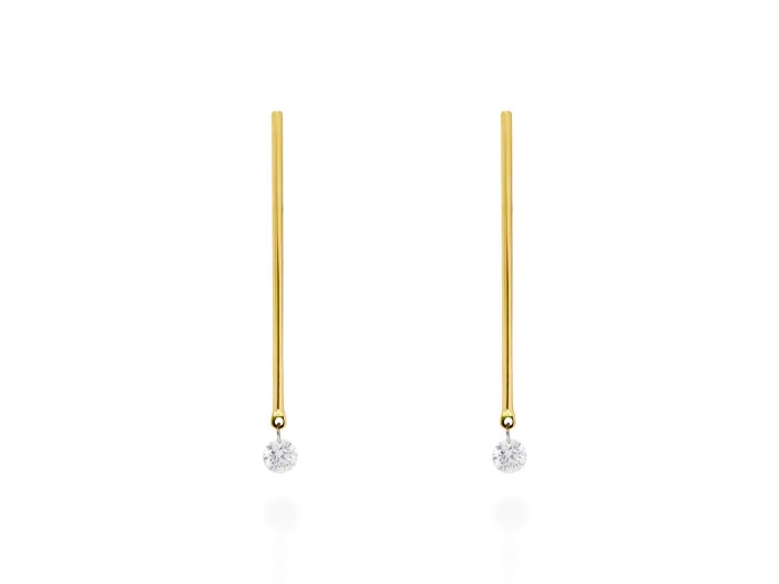 Ohrringe   in 18kt Gelbgold und Diamanten