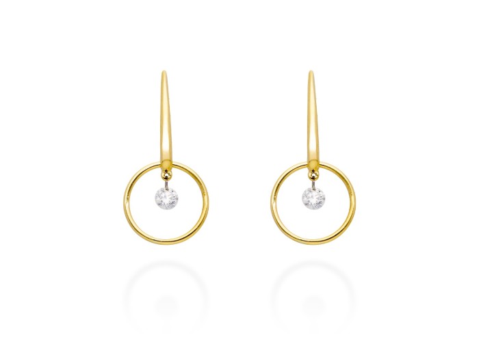 Earrings   in 18kt yellow Gold and diamonds