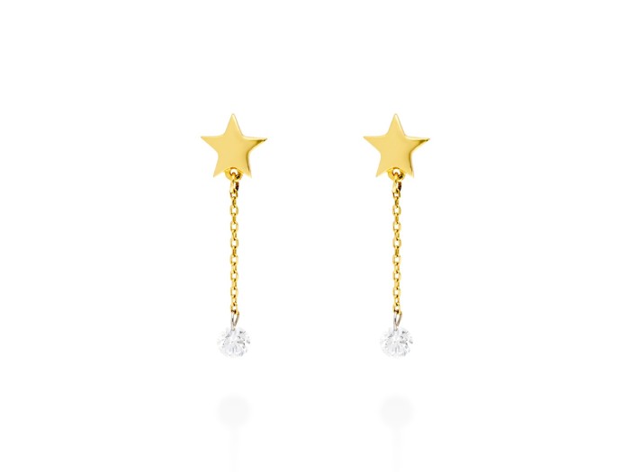 Earrings   in 18kt yellow Gold and diamonds