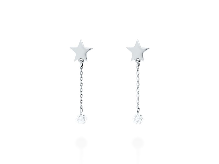 Pendientes de Oro 18Kt estrella ballerina