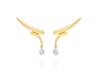 Pendientes de Oro 18Kt trepador ballerina
