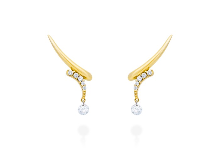 Ohrringe   in 18kt Gelbgold und Diamanten